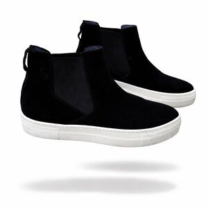 Black Suede High-Top Sneakers SZ 39